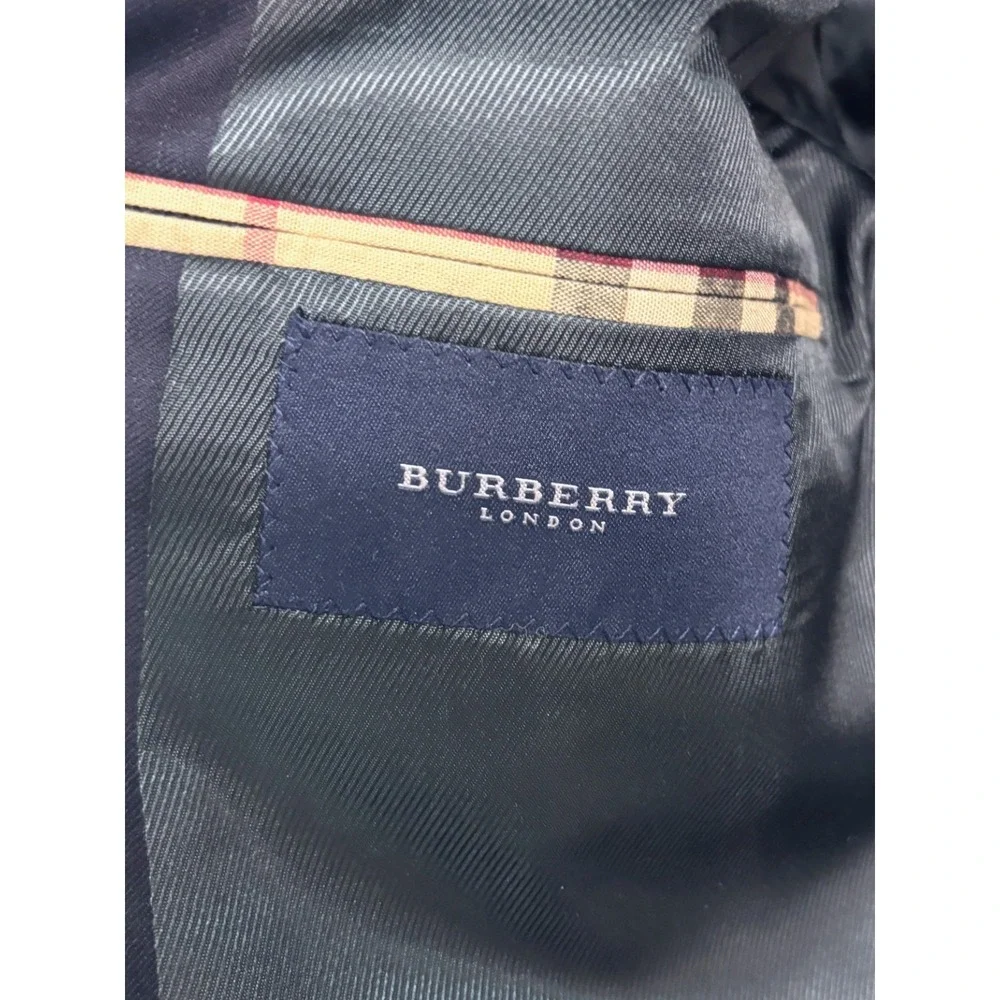 Burberry‎ London 43R Kensington Black Plaid Blazer Jacket Sport Suit Coat USA